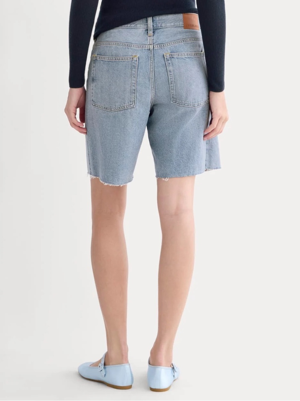 Everlane Light Blue Denim Bermuda Shorts - Picture 2 of 9